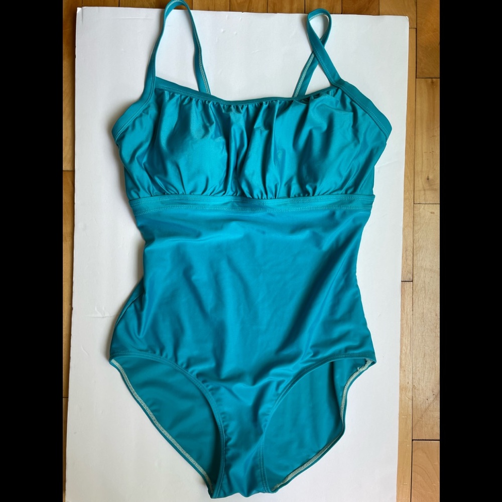Castaways turquoise swim suit. Size 16